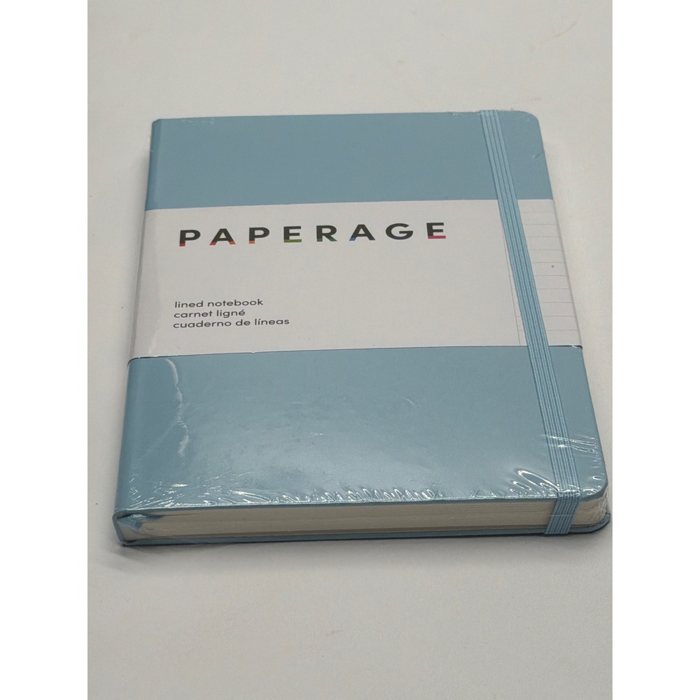 Paperage Lined Notebook Sky Blue Hardcover Journal 5.6 x 8 Inch 160 Pages 100gsm
